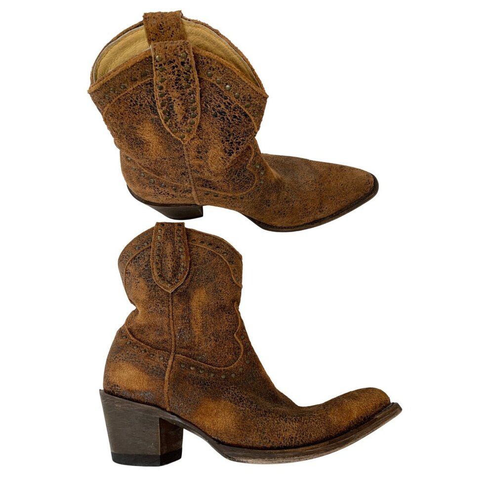 Idyllwind Miranda Lambert Brown Leather Stud Ankle Cowgirl Boots 8.5B J10072 - Picture 15 of 15